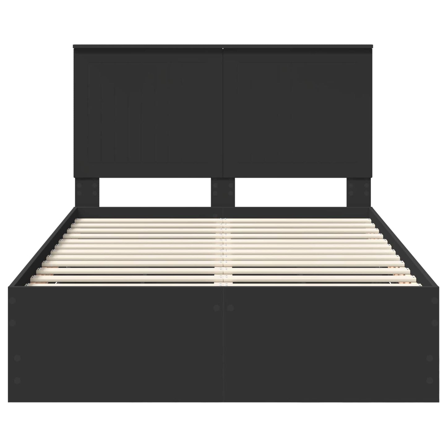 Bed Frame with Drawer Black 120 x 200 cm Engineer Wood