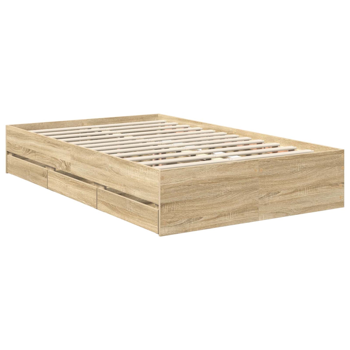 Bed Frame with Drawer Sonoma Oak 120 x 200 cm Engineer Wood