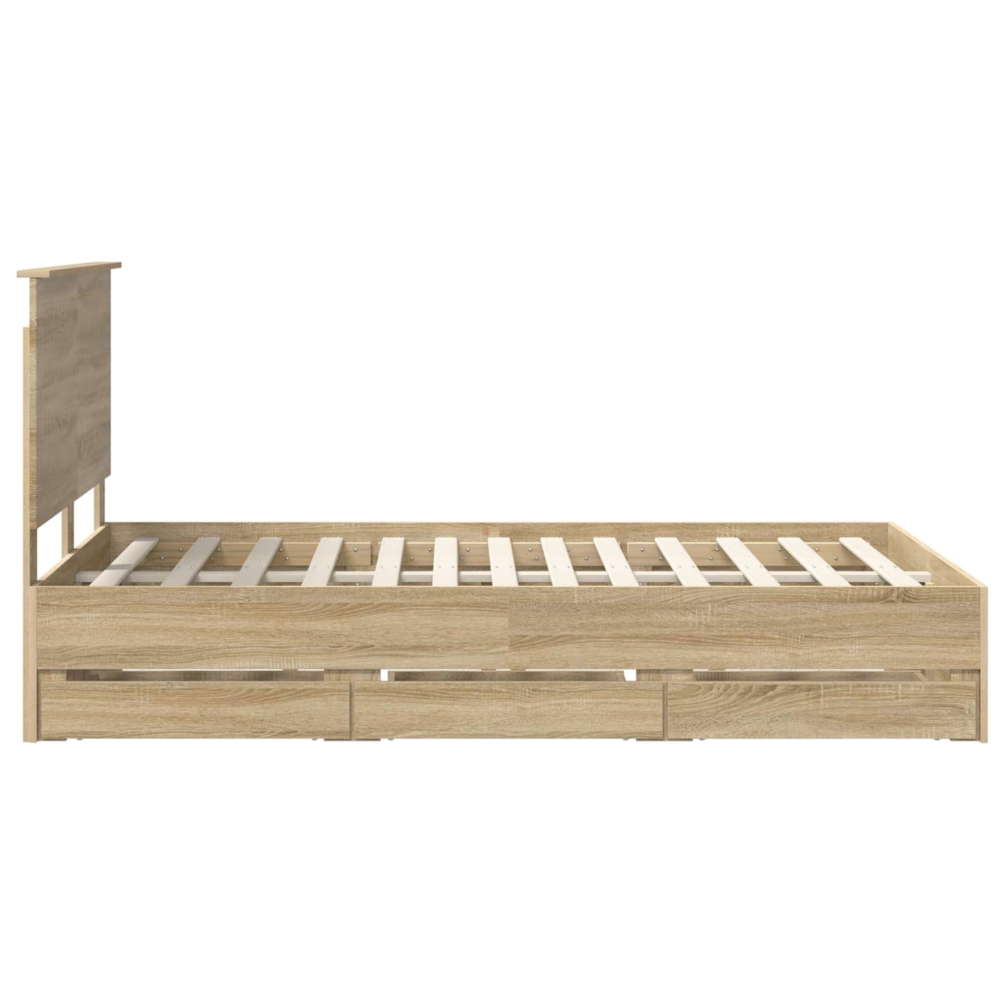 Bed Frame with Drawer Sonoma Oak 120 x 200 cm Engineer Wood