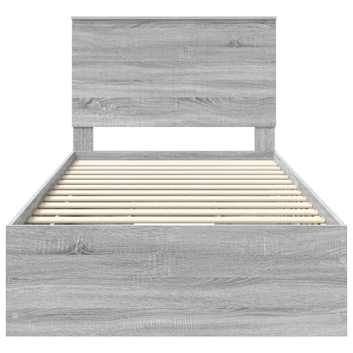 Bed Frame with Drawer Grey Sonoma 100 x 200 cm Engineer Wood