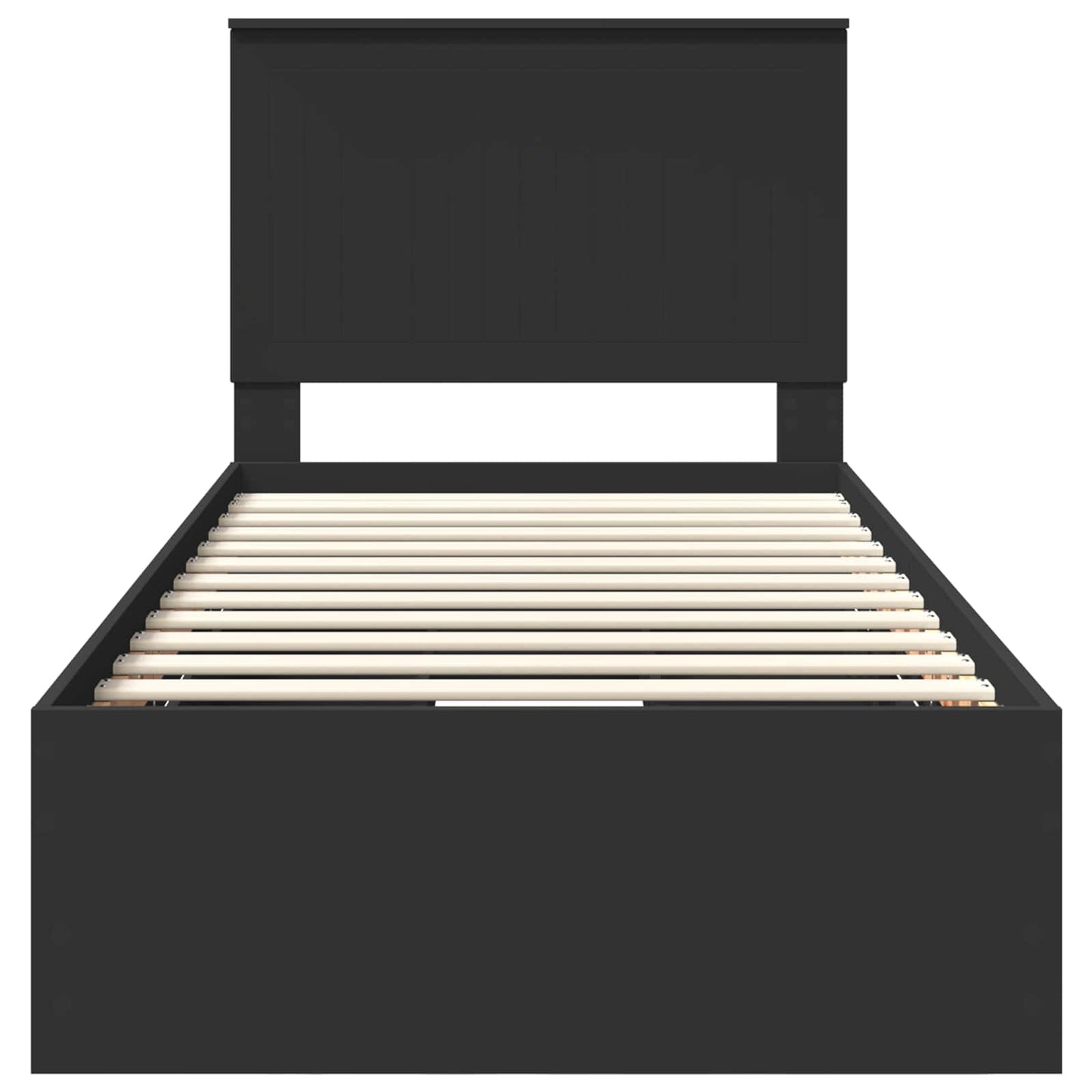 Bed Frame with Drawer Black 90 x 190 cm Engineer Wood