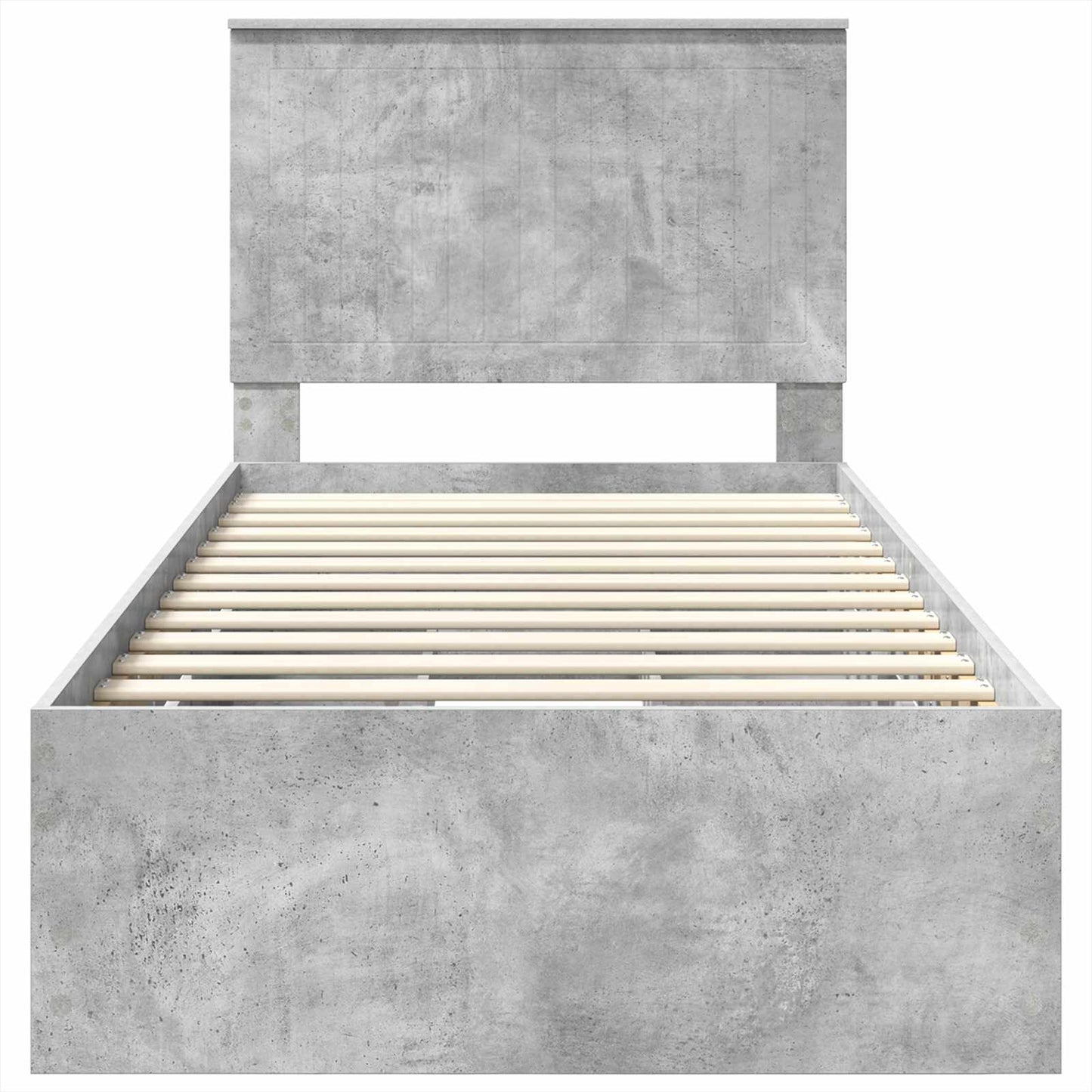 Bed Frame with Drawer Concrete Grey 90 x 190 cm Engineer Wood