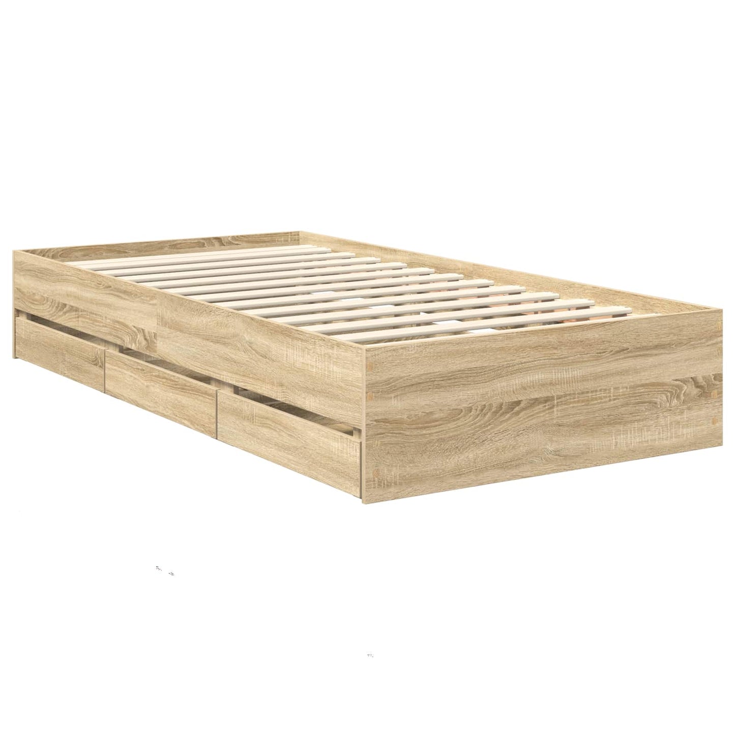 Bed Frame with Drawer Sonoma Oak 90 x 200 cm Engineer Wood