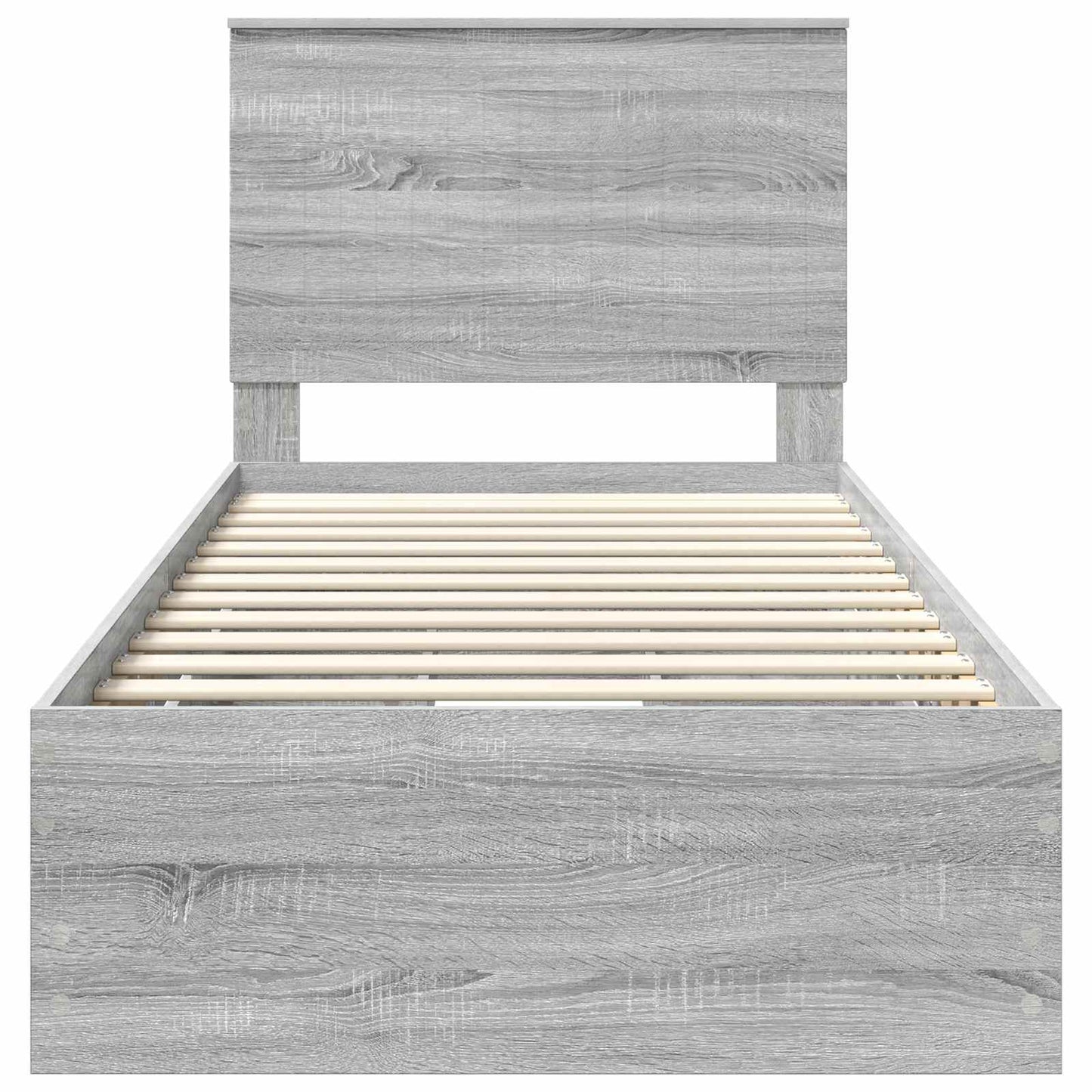 Bed Frame with Drawer Grey Sonoma 90 x 200 cm Engineer Wood