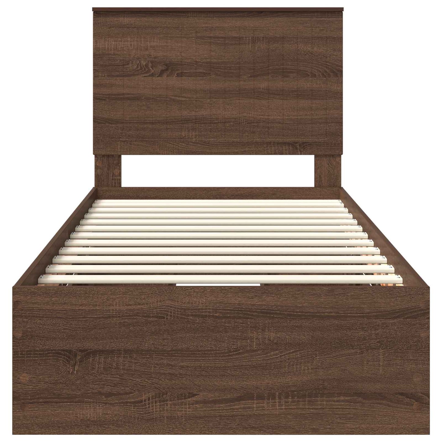 Bed Frame with Drawer Brown Oak 90 x 200 cm Engineer Wood