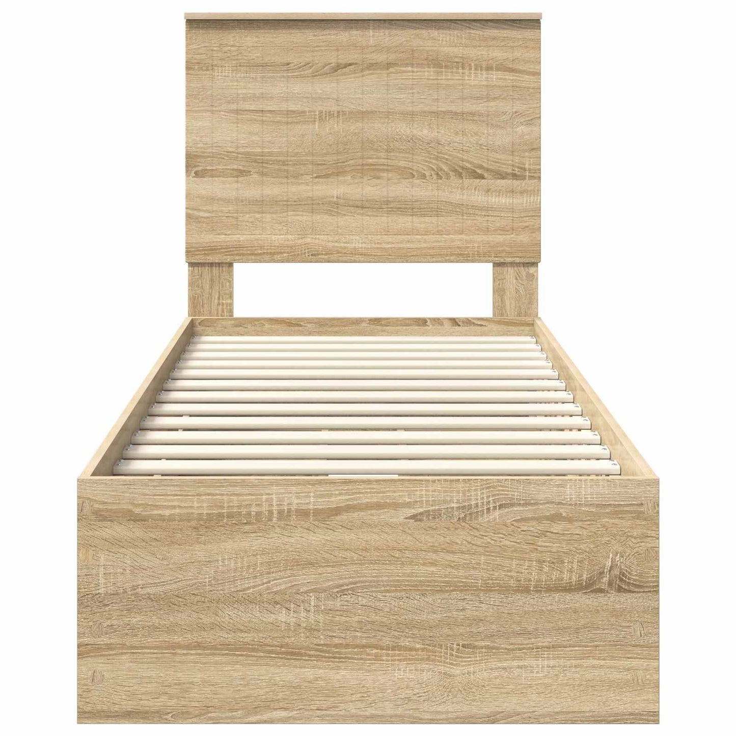 Bed Frame with Drawer Sonoma Oak 75 x 190 cm Engineer Wood