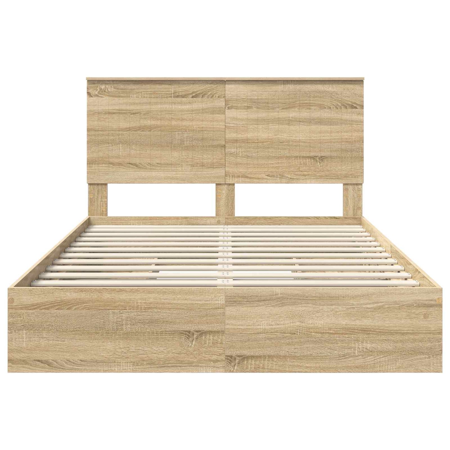 Storage Bed with Drawer Sonoma Oak 140 x 190 cm Engineered Wood