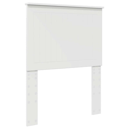 Storage Bed with Headboard White 75 x 190 cm Engineered Wood