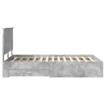 Bed Frame Concrete Grey 120 x 200 cm Engineered Wood