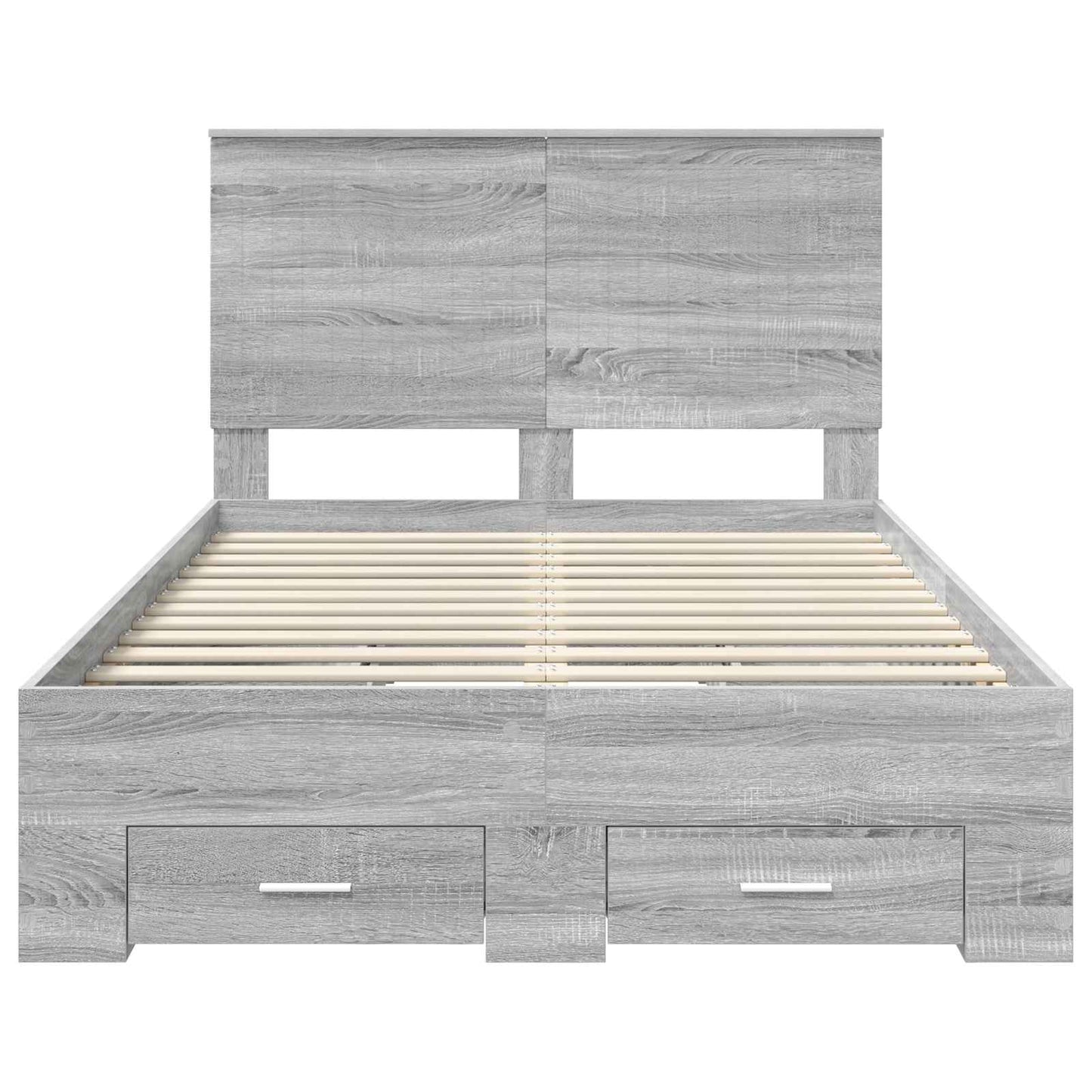 Bed Frame with Drawer Grey Sonoma 120 x 190 cm Engineered Wood