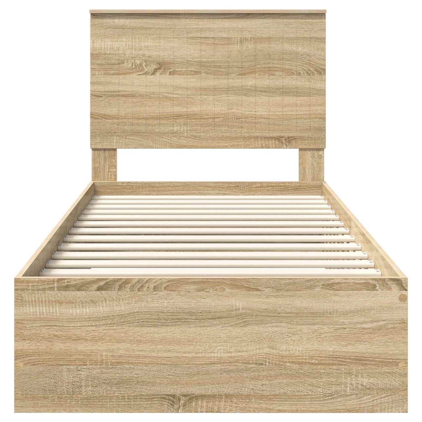 Bed Frame with Headboard Sonoma Oak 90 x 200 cm Engineered Wood