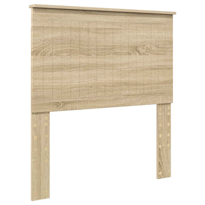 Bed Frame with Headboard Sonoma Oak 90 x 190 cm Engineered Wood