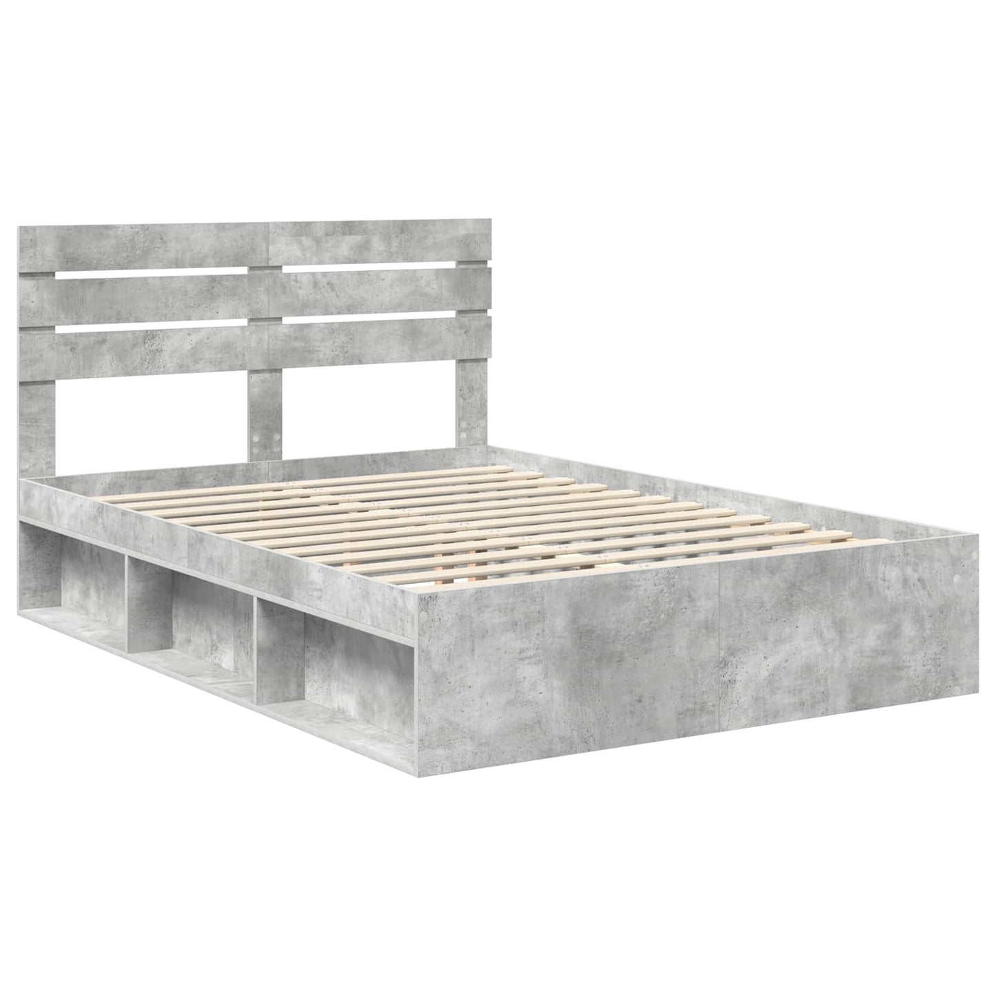 Bed Frame with Headboard Concerte 160 x 200 cm Solid Pine Wood