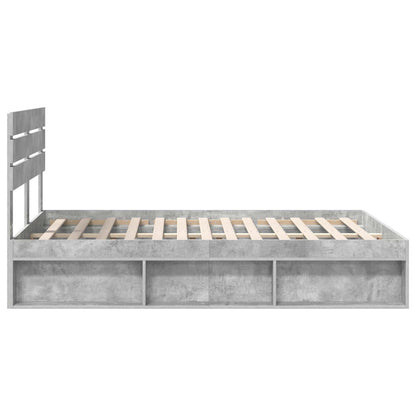 Bed Frame Concerte Grey 150 x 200 cm Solid Pine Wood