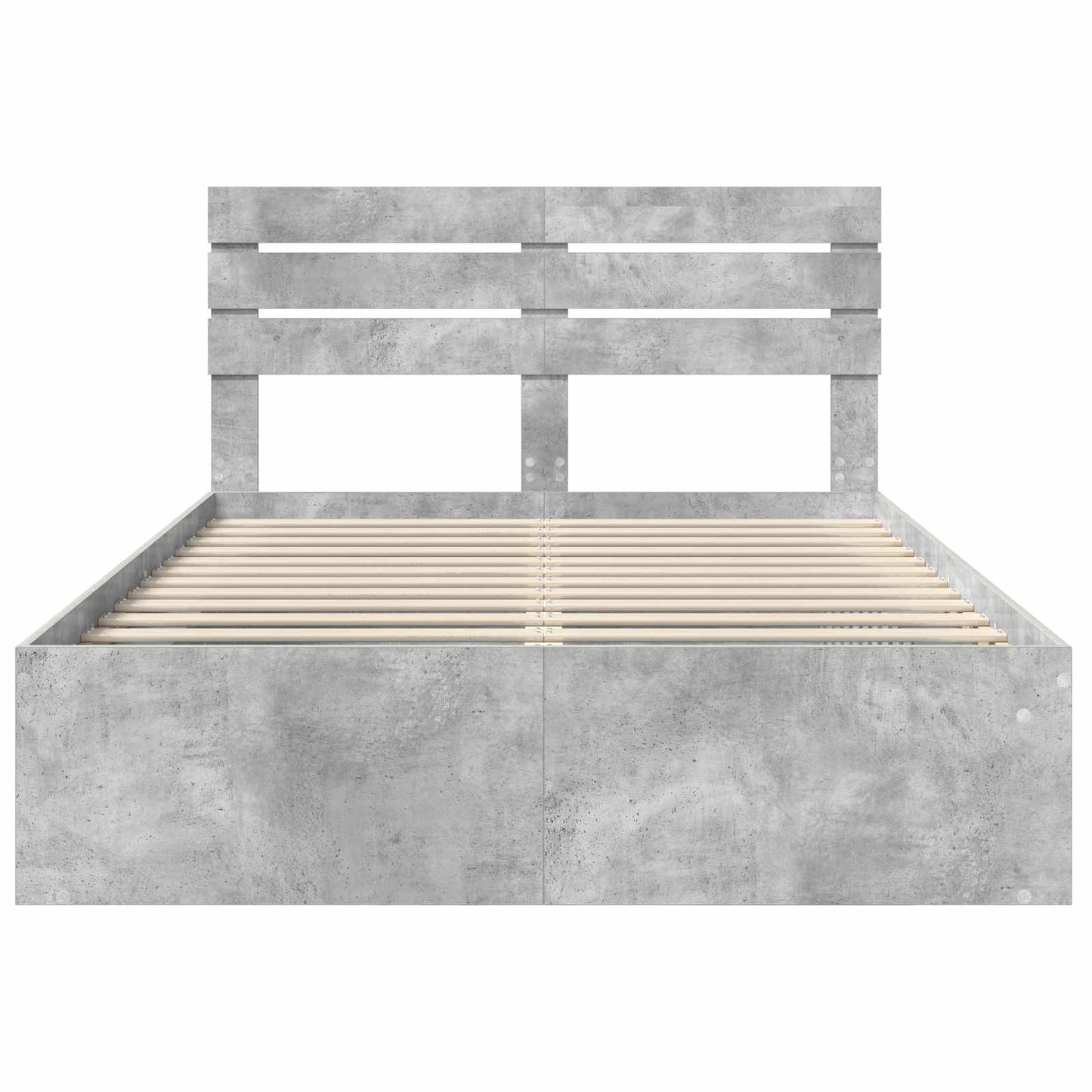 Bed Frame with Headboard Concerte 140 x 200 cm Solid Pine Wood