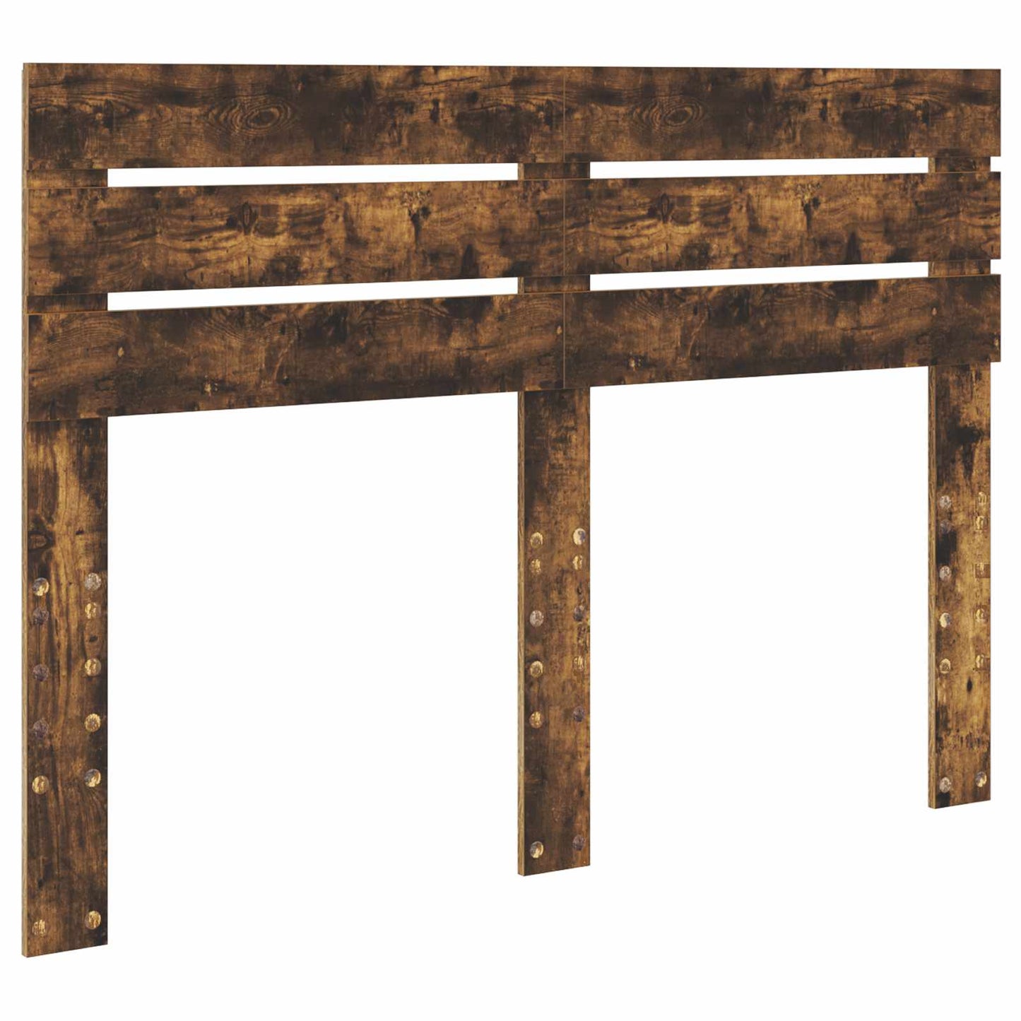 Bed Frame Smoked Oak 140 x 200 cm Solid Pine Wood