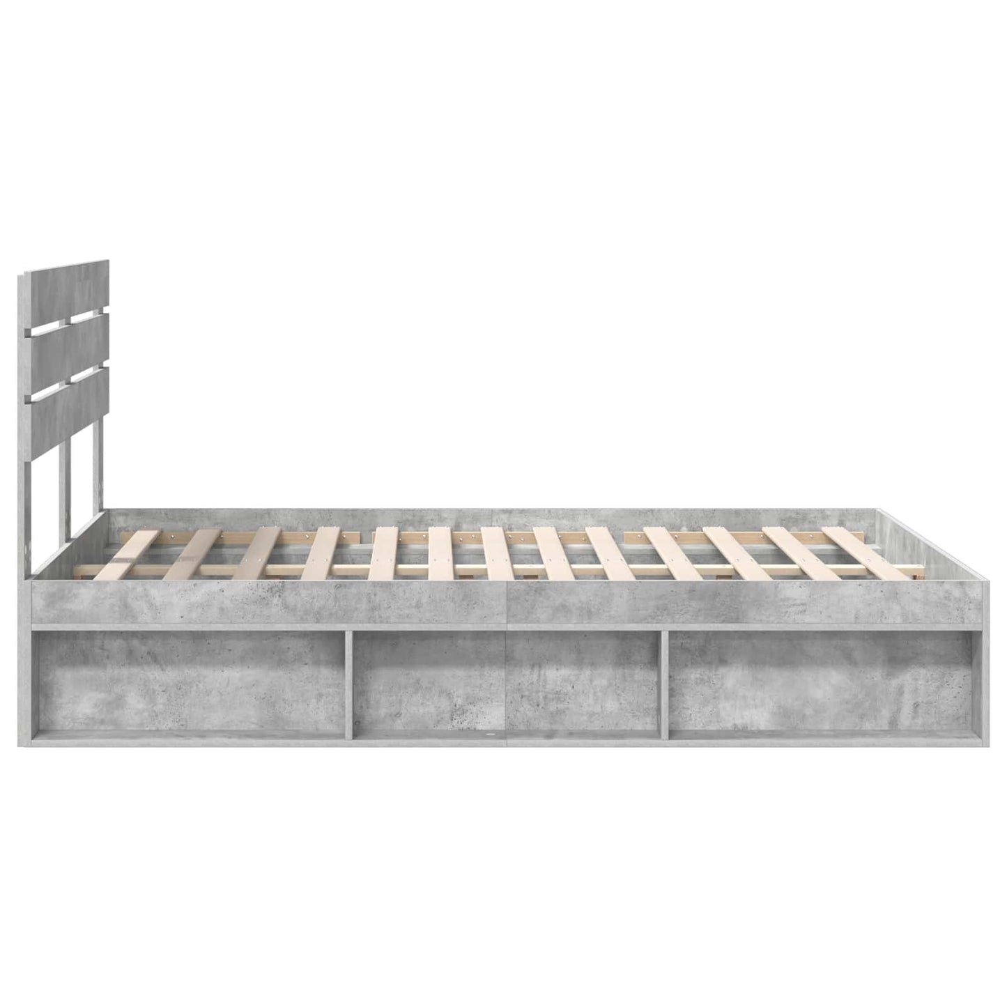 Bed Frame with Headboard Concerte 140 x 190 cm Solid Pine Wood