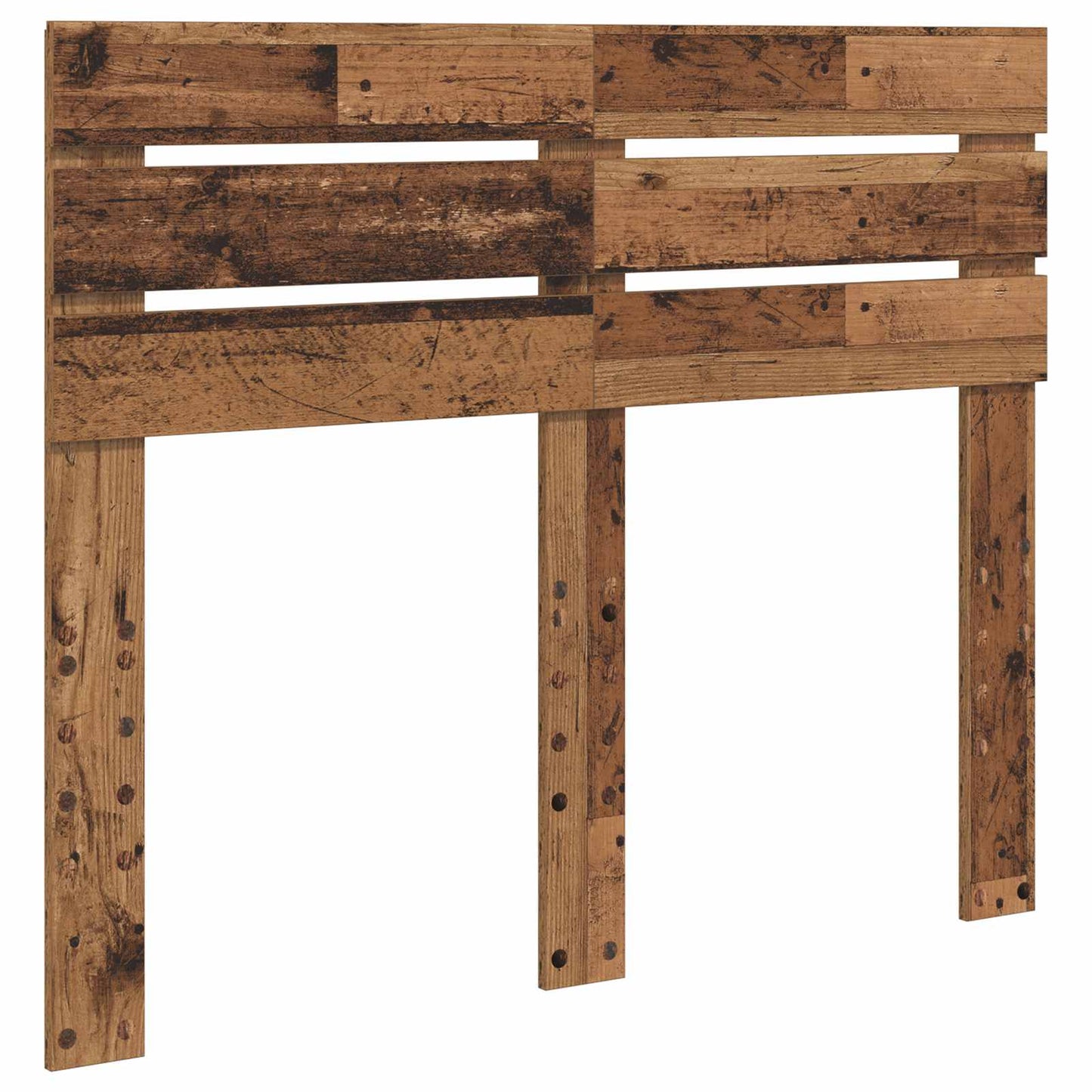Bed Frame with Headboard Old Wood 135 x 190 cm Solid Pine Wood