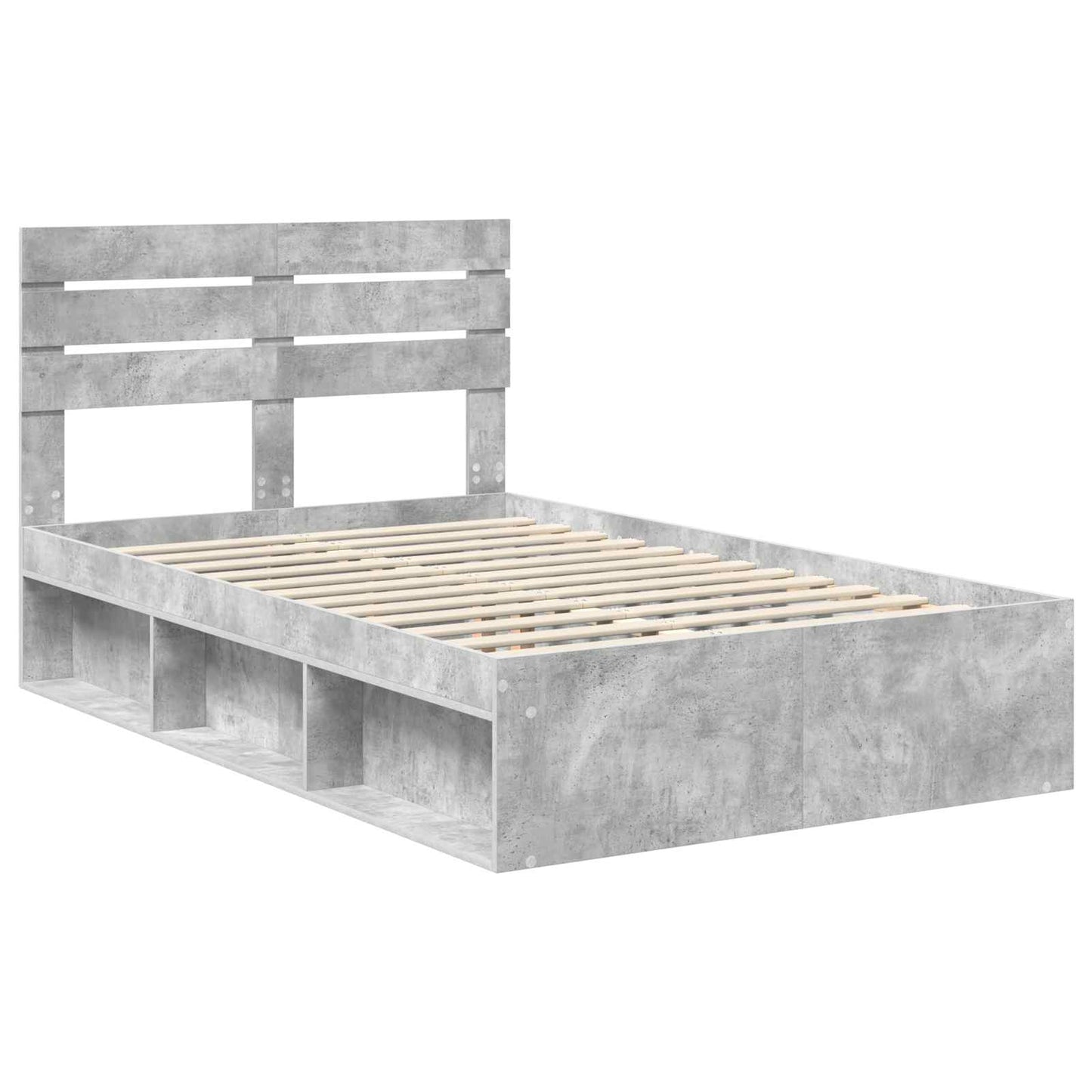 Bed Frame with Headboard Concerte 120 x 200 cm Solid Pine Wood