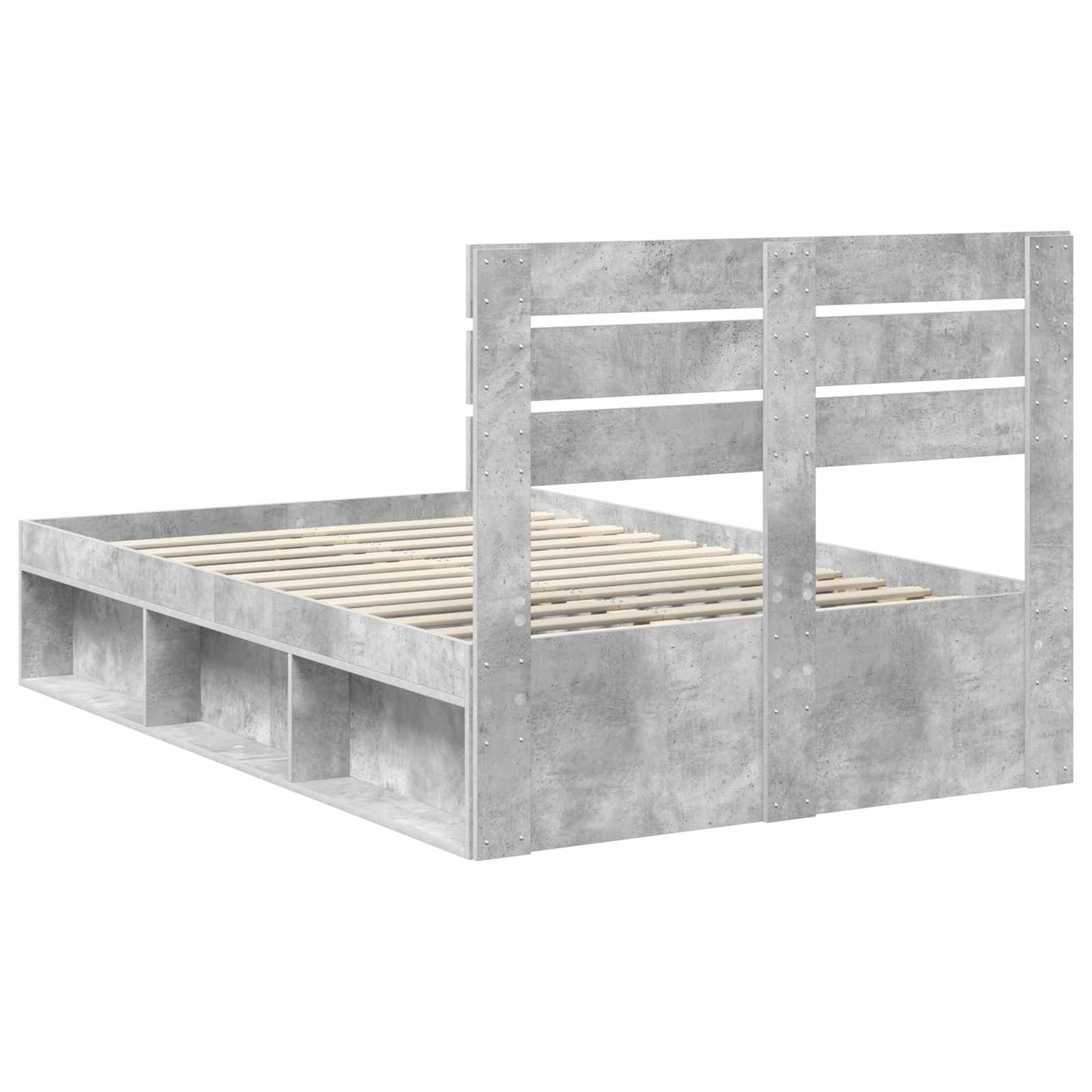Bed Frame with Headboard Concerte 120 x 190 cm Solid Pine Wood