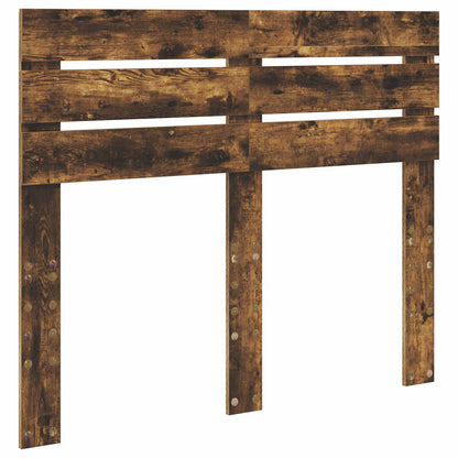 Bed Frame Smoked Oak 120 x 190 cm Solid Pine Wood