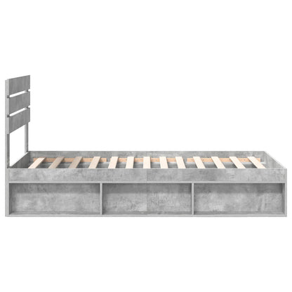 Bed Frame Concerte Grey 100 x 200 cm Solid Pine Wood