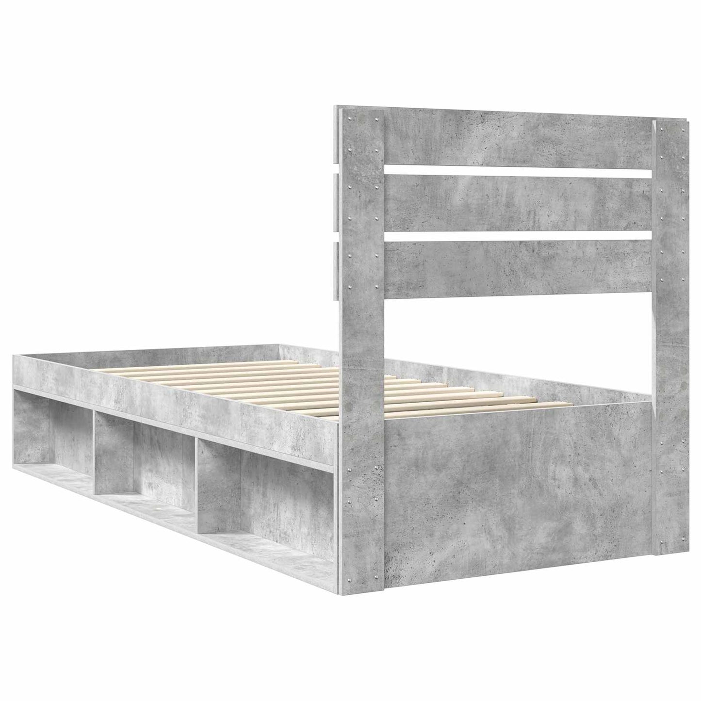 Bed Frame with Headboard Concerte 90 x 200 cm Solid Pine Wood