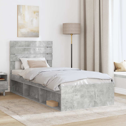 Bed Frame Concerte Grey 90 x 190 cm Solid Pine Wood
