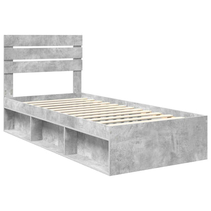 Bed Frame Concerte Grey 90 x 190 cm Solid Pine Wood