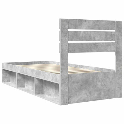 Bed Frame Concerte Grey 90 x 190 cm Solid Pine Wood