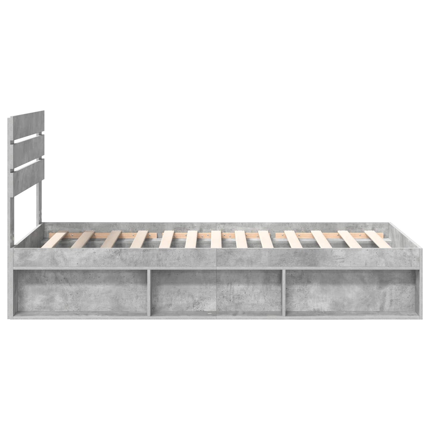 Bed Frame Concerte Grey 90 x 190 cm Solid Pine Wood