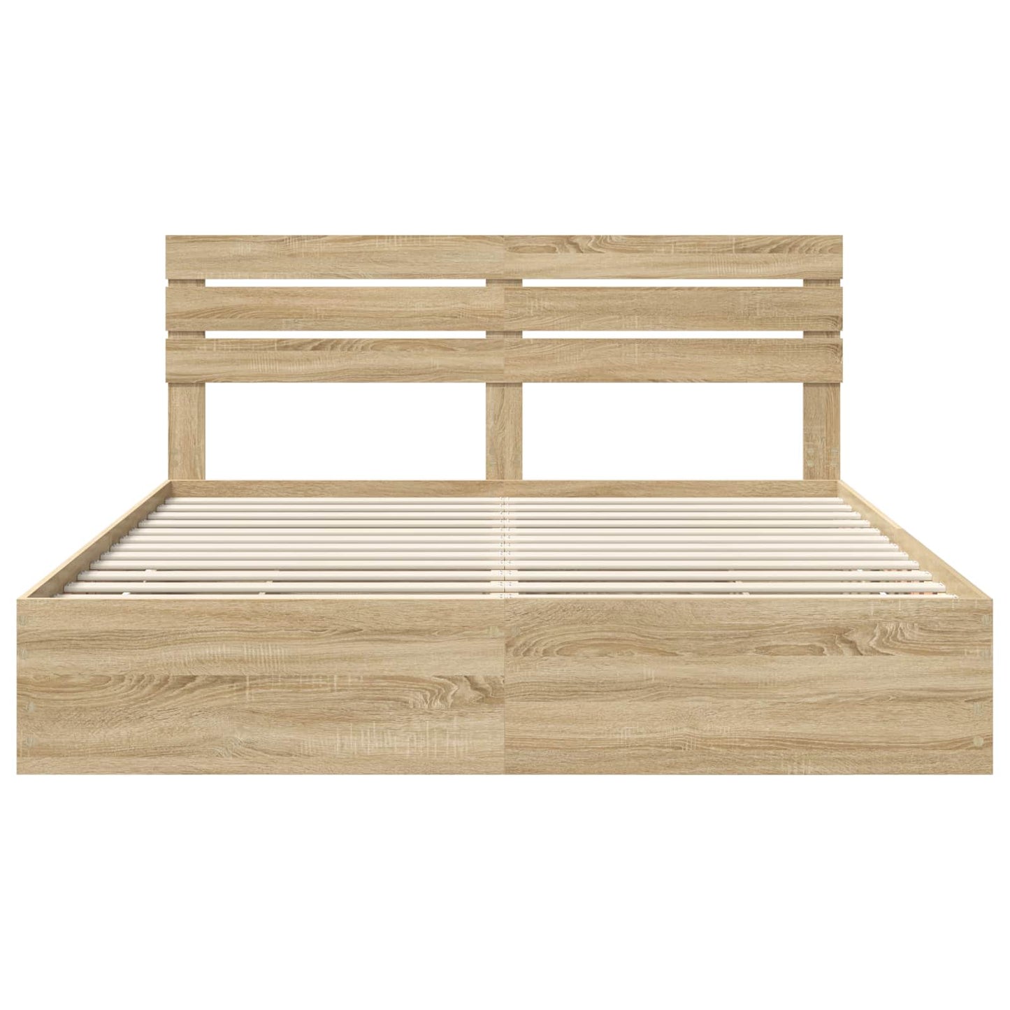 Bed Frame with Drawer Sonoma Oak 200 x 200 cm Engineer Wood