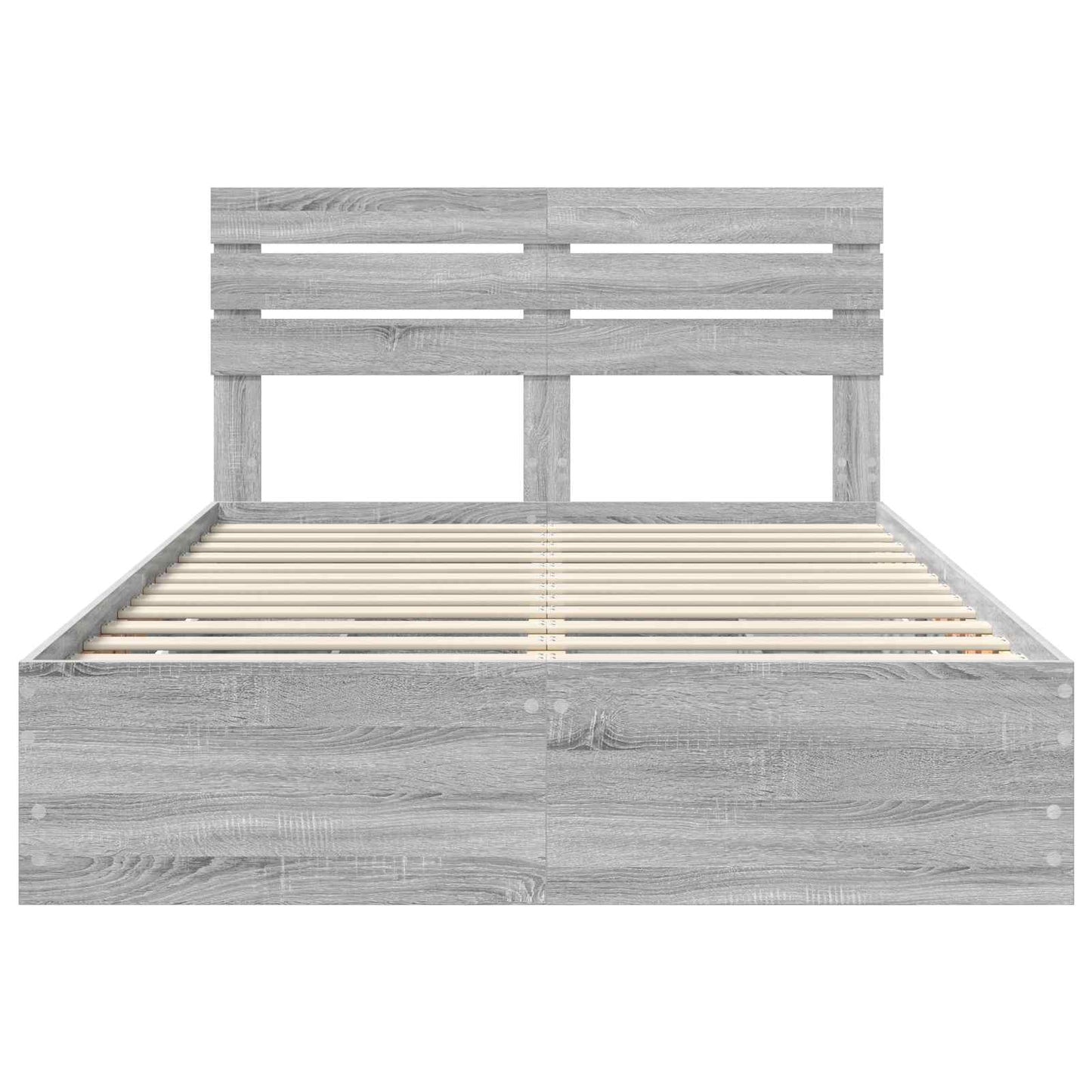 Bed Frame with Drawer Grey Sonoma 160 x 200 cm Engineer Wood