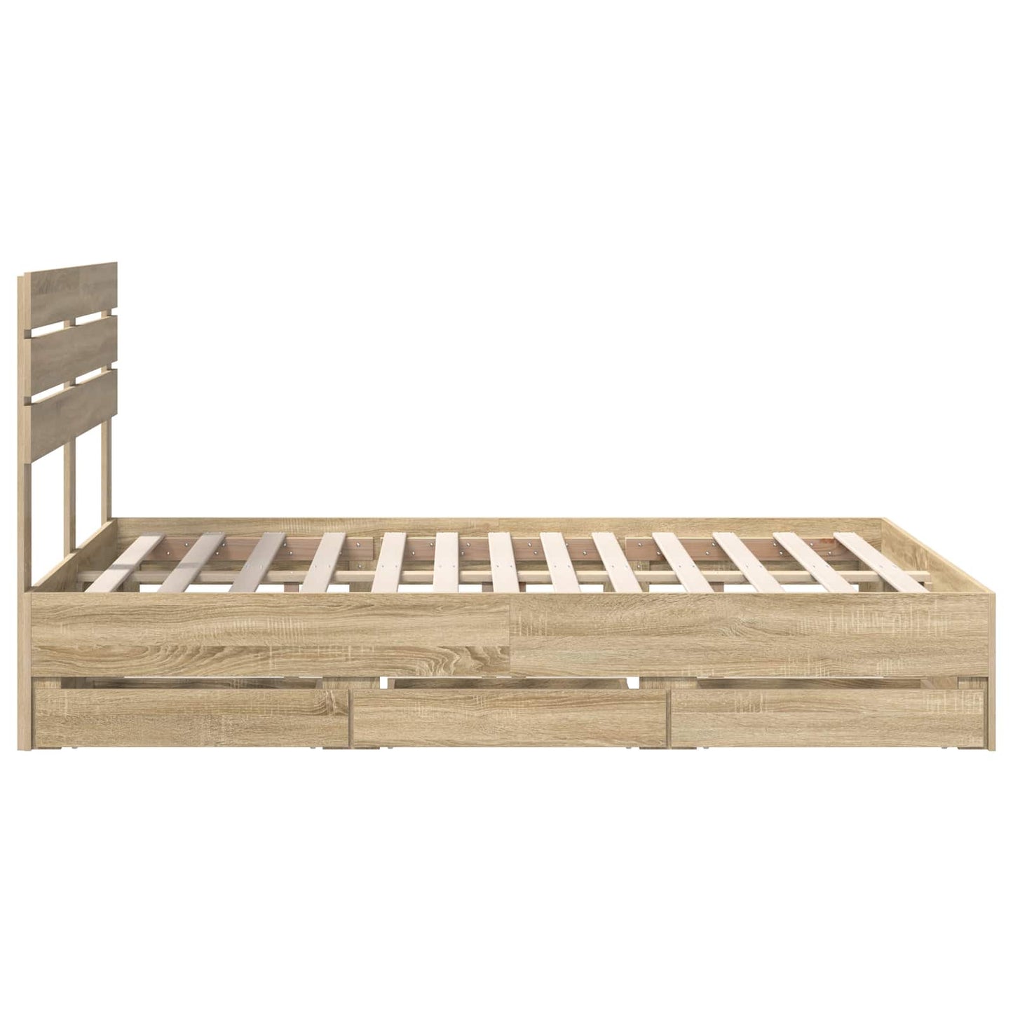 Bed Frame with Drawer Sonoma Oak 150 x 200 cm Engineer Wood