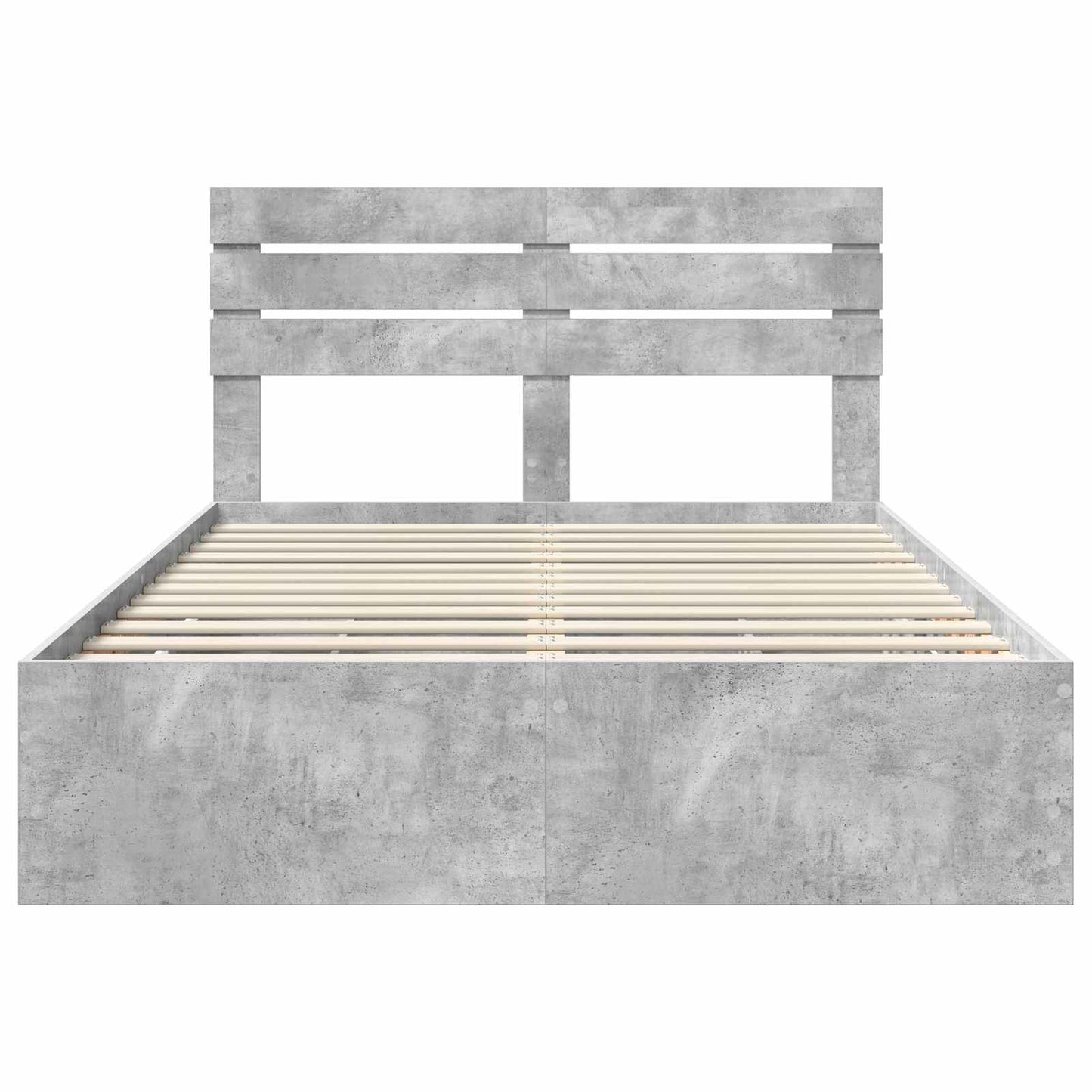 Bed Frame with Drawer Concrete Grey 140 x 200 cm Engineer Wood