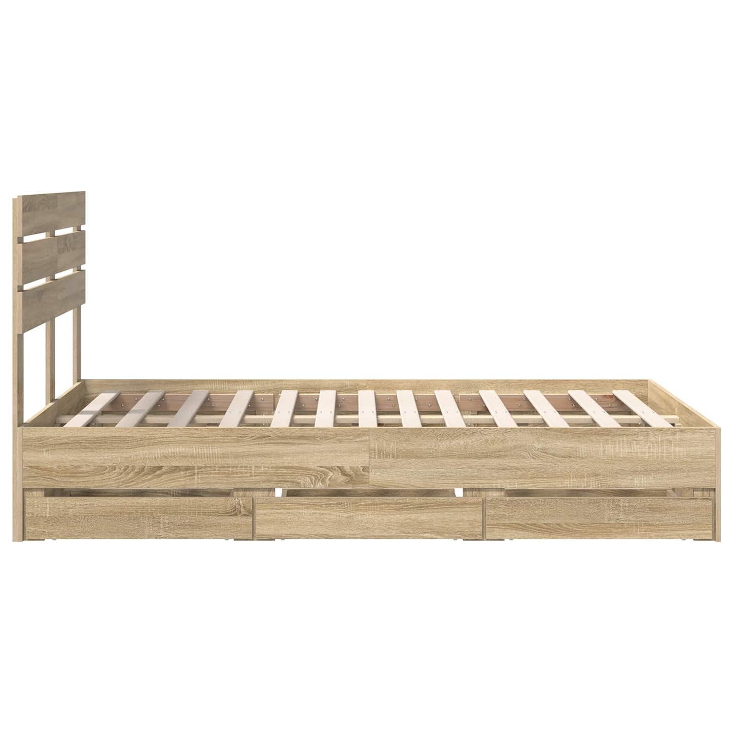 Bed Frame with Drawer Sonoma Oak 120 x 200 cm Engineer Wood