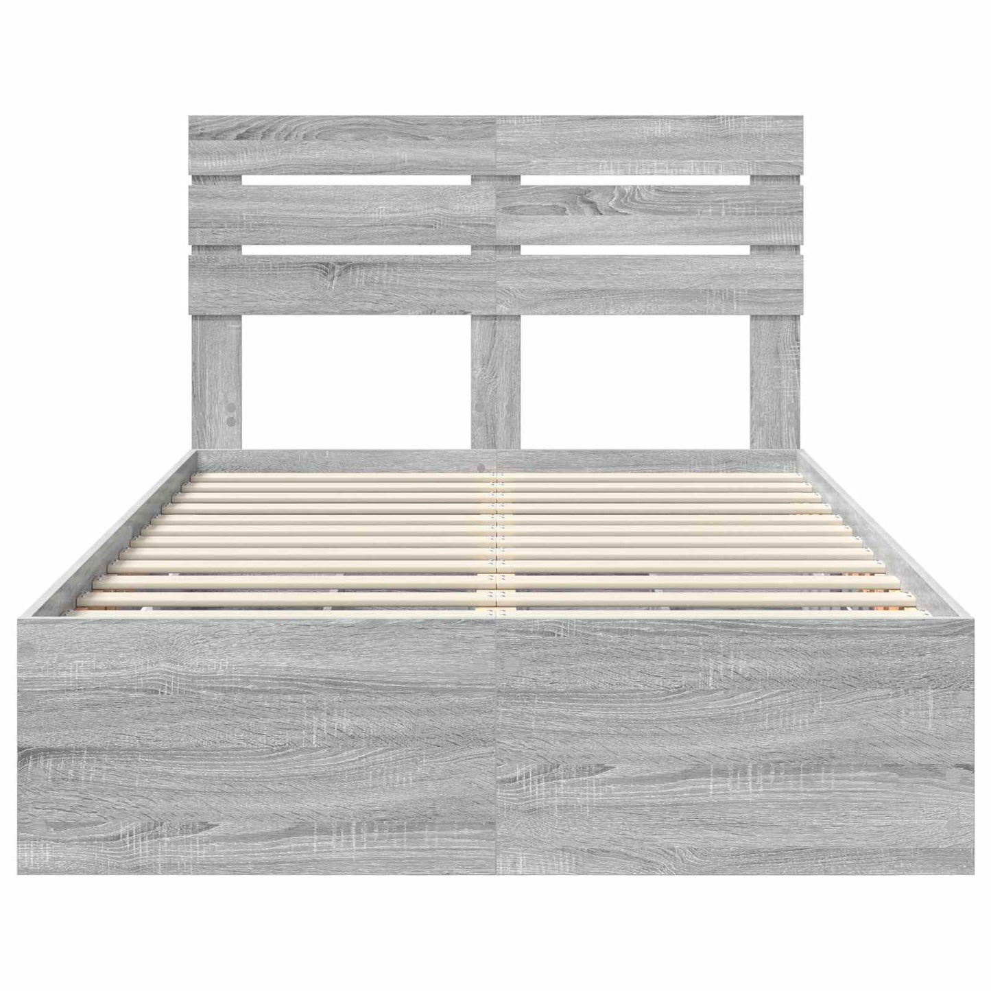 Bed Frame with Drawer Grey Sonoma 120 x 190 cm Engineer Wood