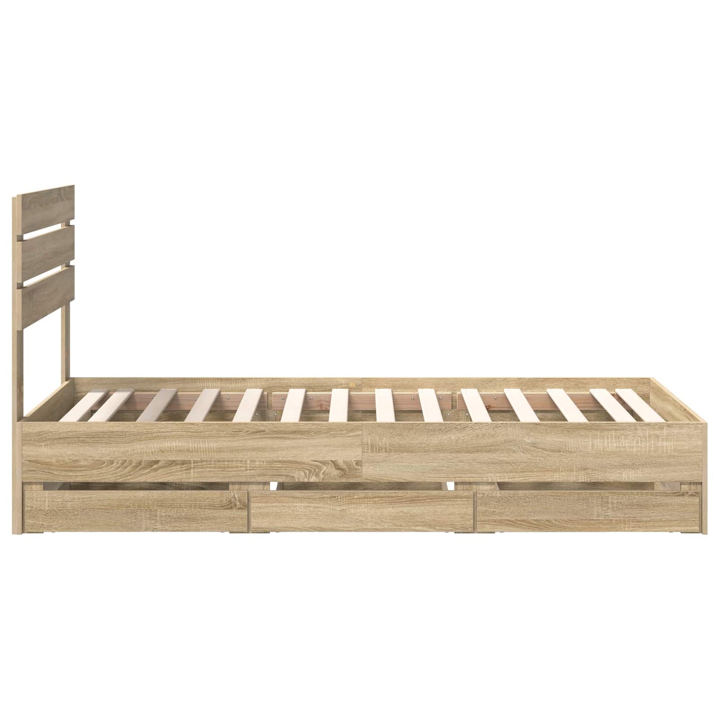 Bed Frame with Drawer Sonoma Oak 100 x 200 cm Engineer Wood