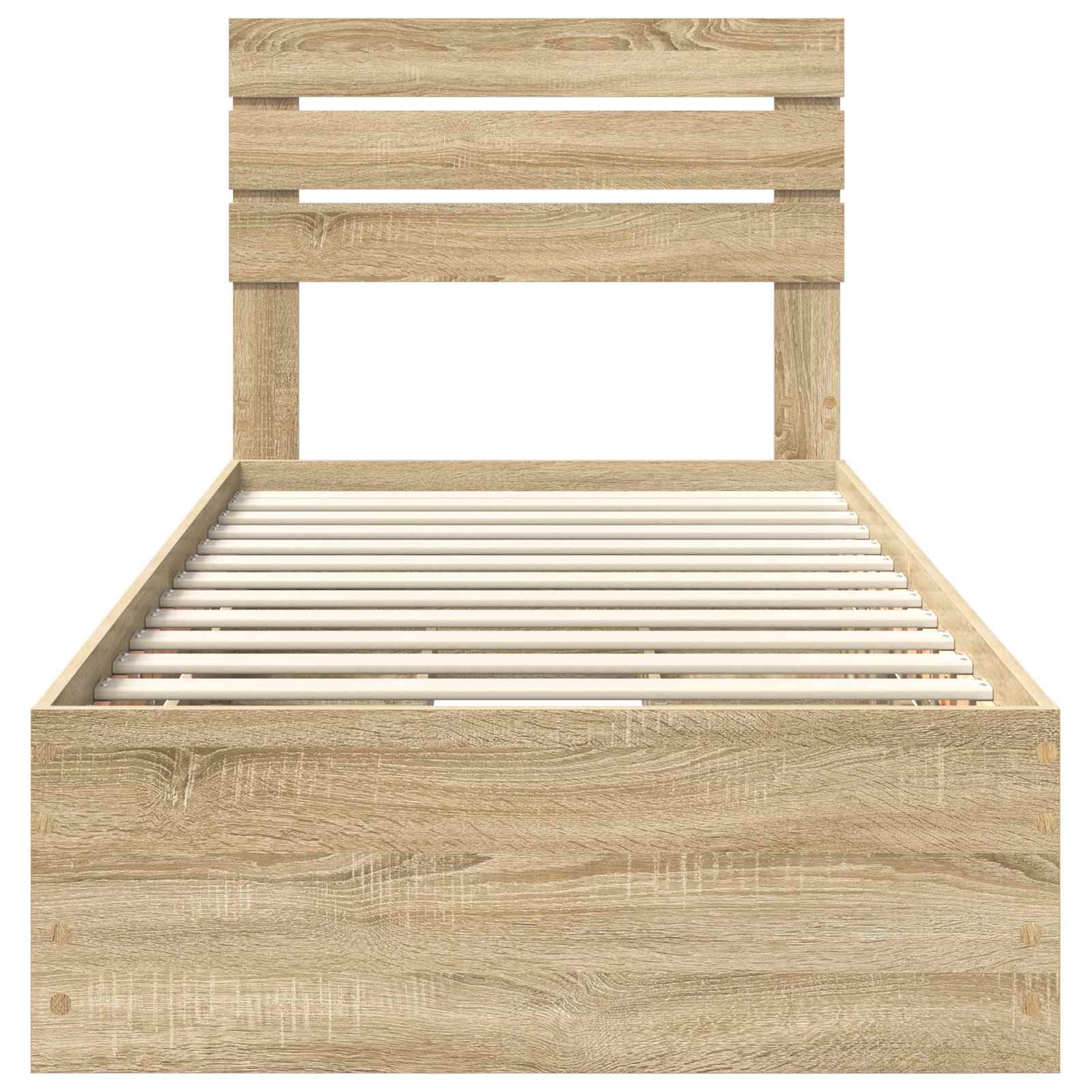 Bed Frame with Drawer Sonoma Oak 75 x 190 cm Engineer Wood