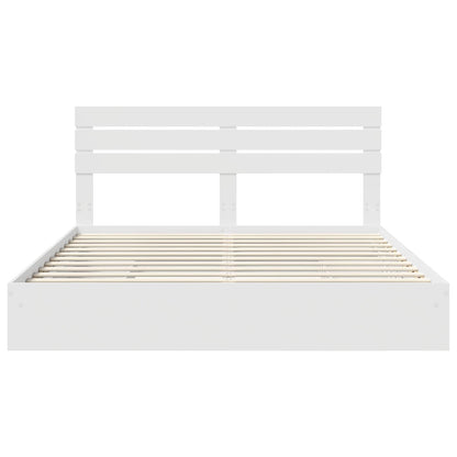 Storage Bed with Drawer White 180 x 200 cm Engineered Wood