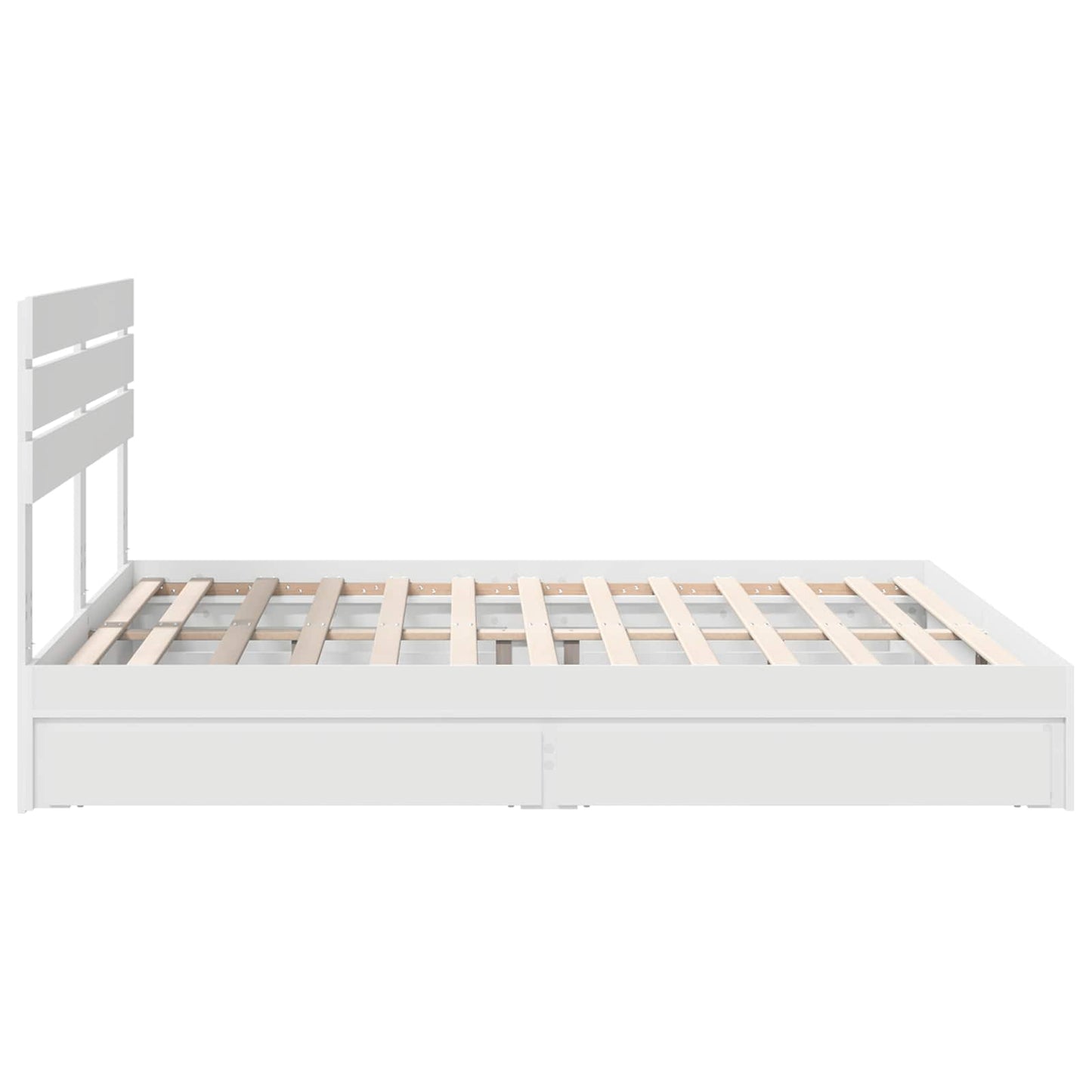 Storage Bed with Drawer White 180 x 200 cm Engineered Wood