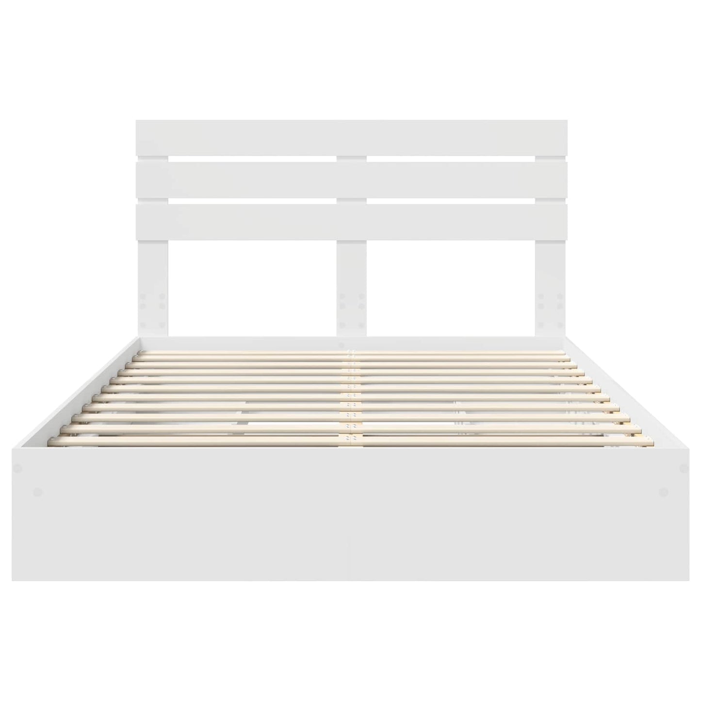 Storage Bed with Drawer White 160 x 200 cm Engineered Wood