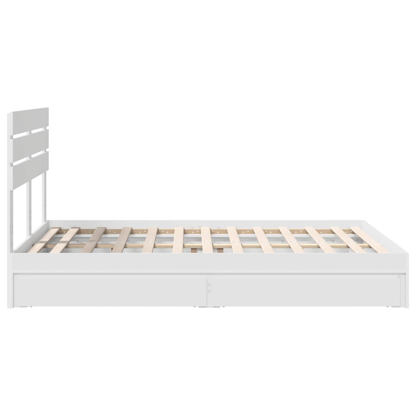 Storage Bed with Drawer White 160 x 200 cm Engineered Wood