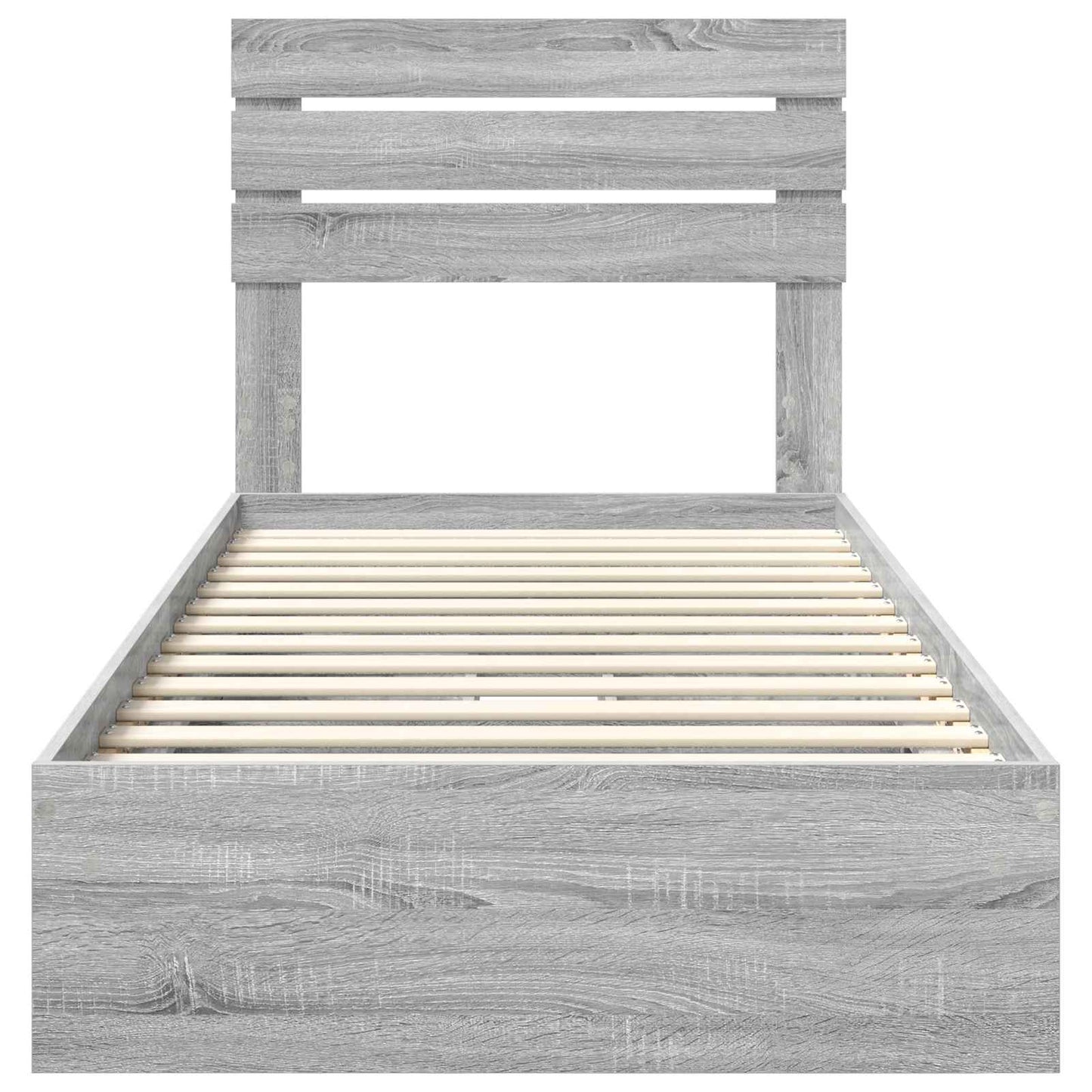 Storage Bed Grey Sonoma 100 x 200 cm Engineered Wood