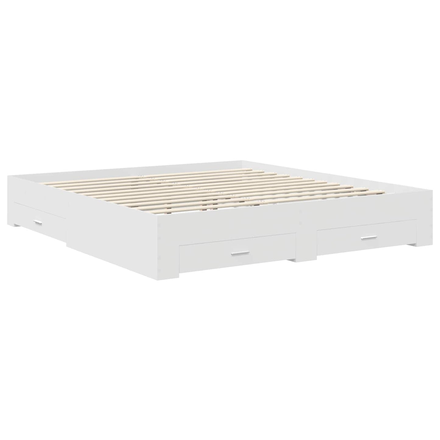 Bed Frame with Drawer with Headboard Manual Engineered Wood