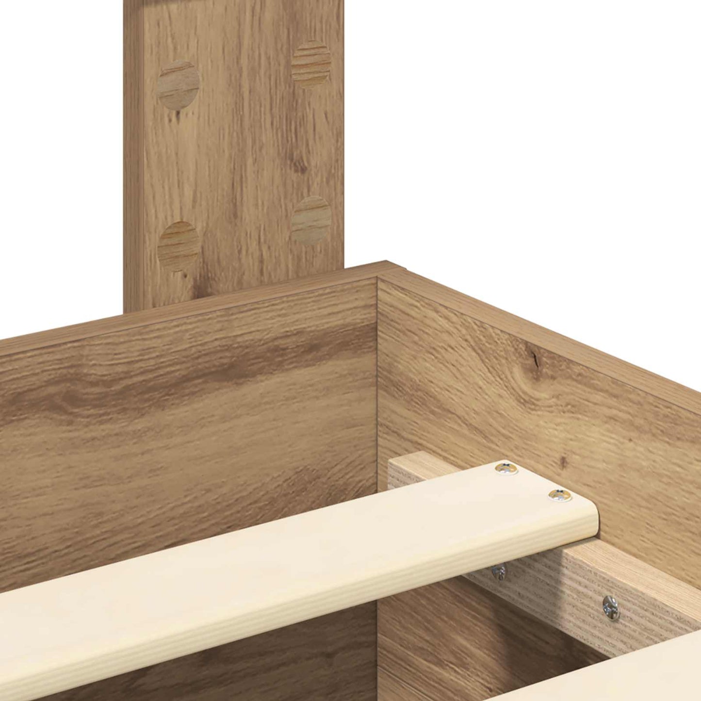 Bed Frame with Drawer with Headboard Manual Engineered Wood