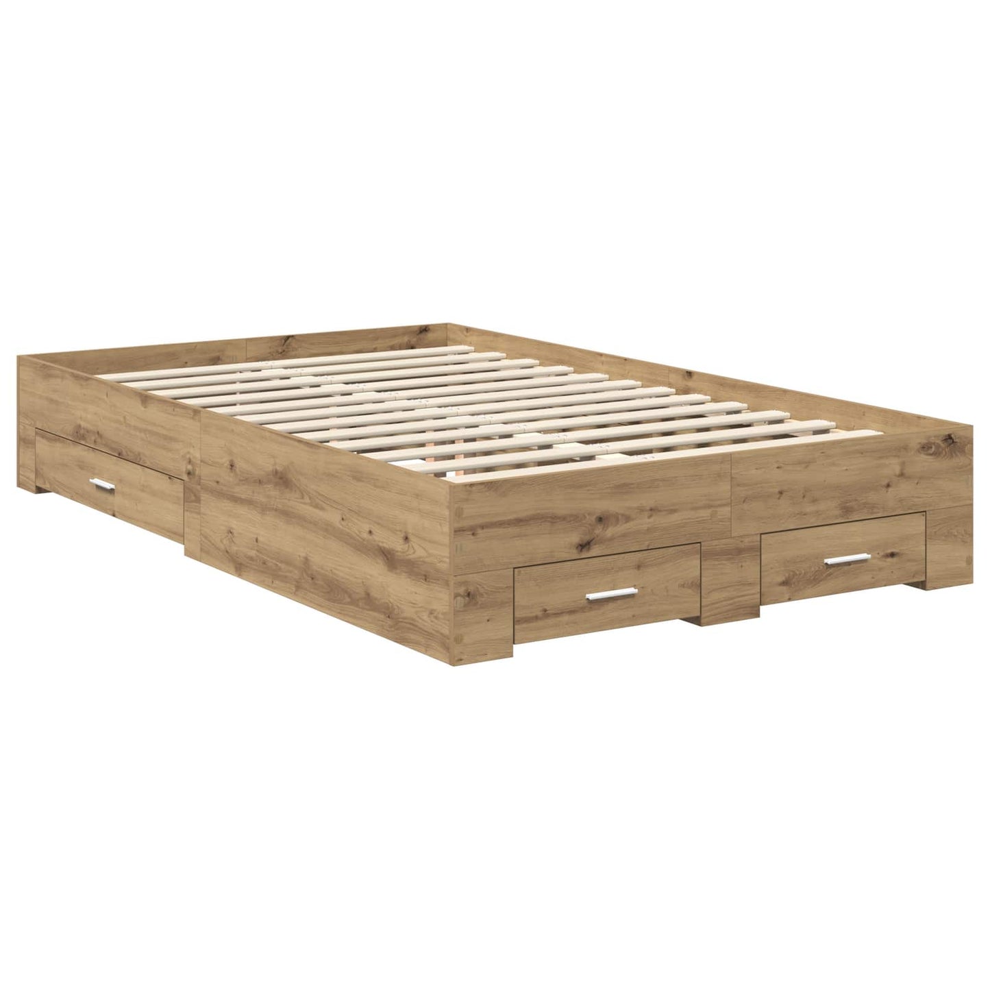 Bed Frame with Drawer with Headboard Manual Engineered Wood