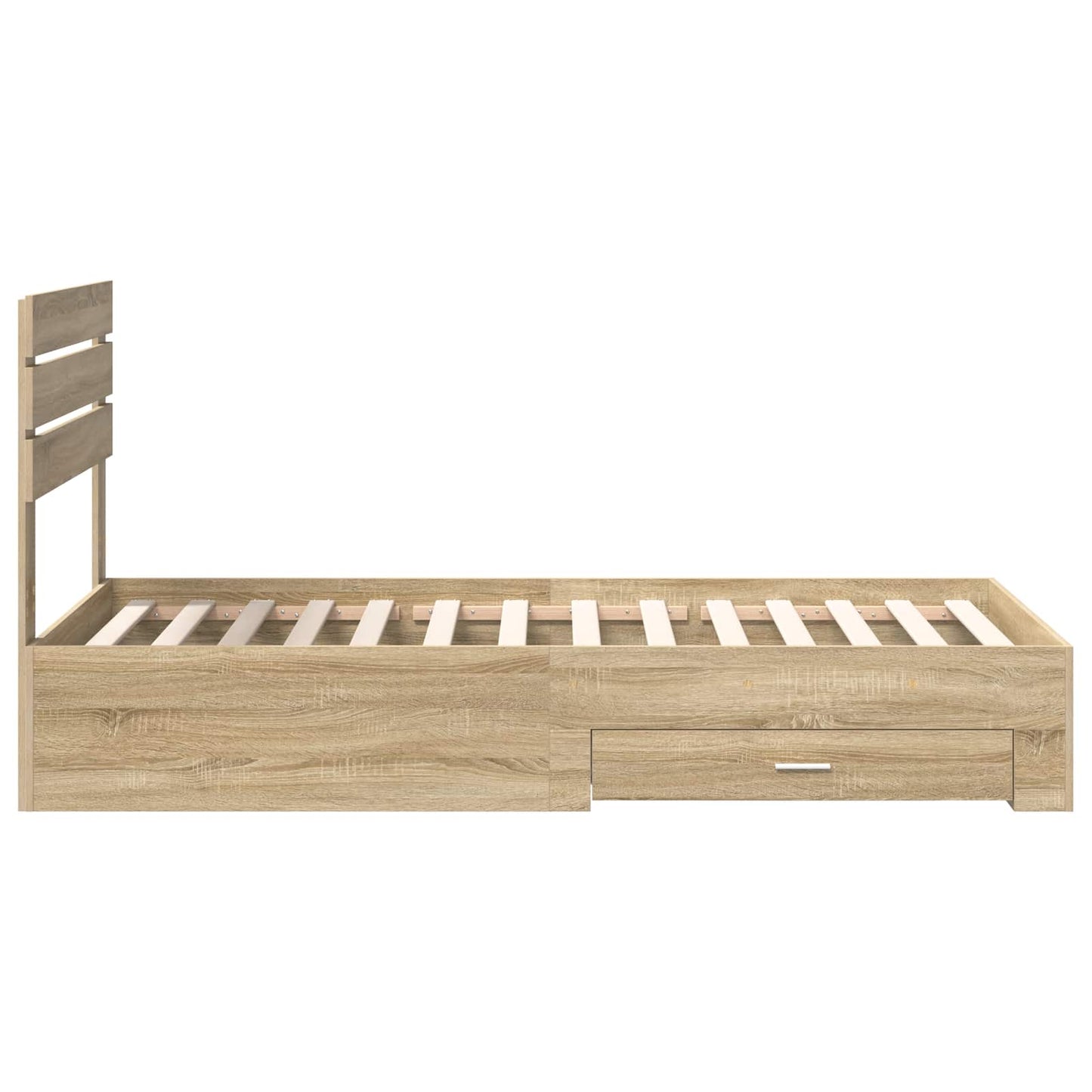 Bed Frame with Headboard Sonoma Oak 90 x 190 cm Engineered Wood