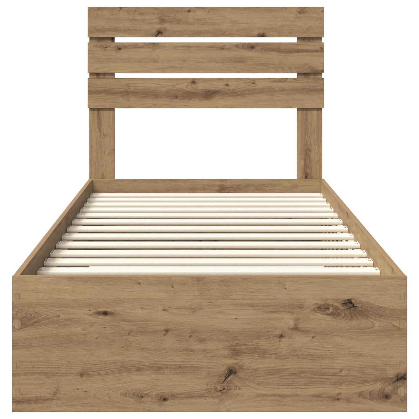Bed Frame with Drawer with Headboard Manual Engineered Wood