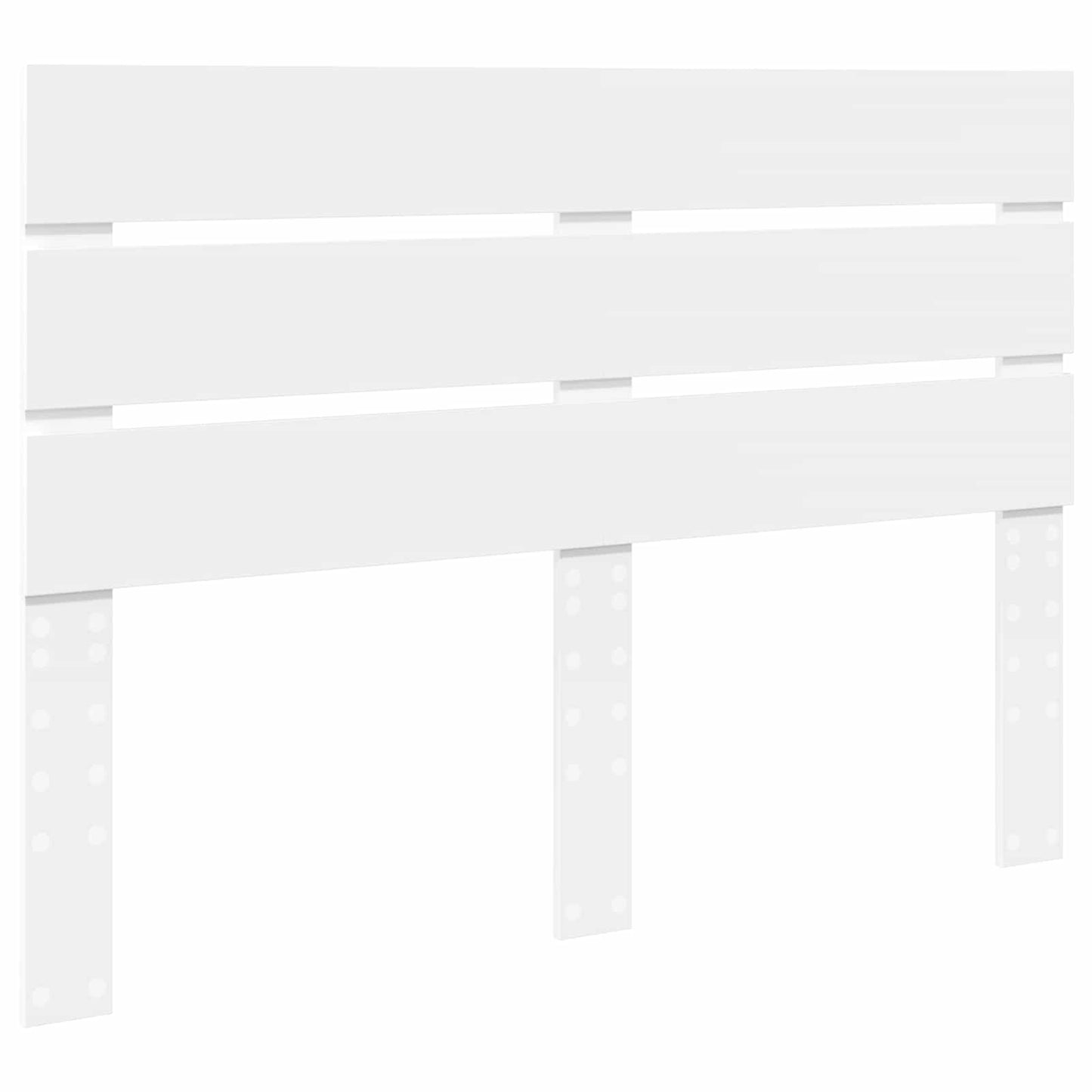 Bed Frame with Headboard White 140 x 200 cm Solid Pine Wood